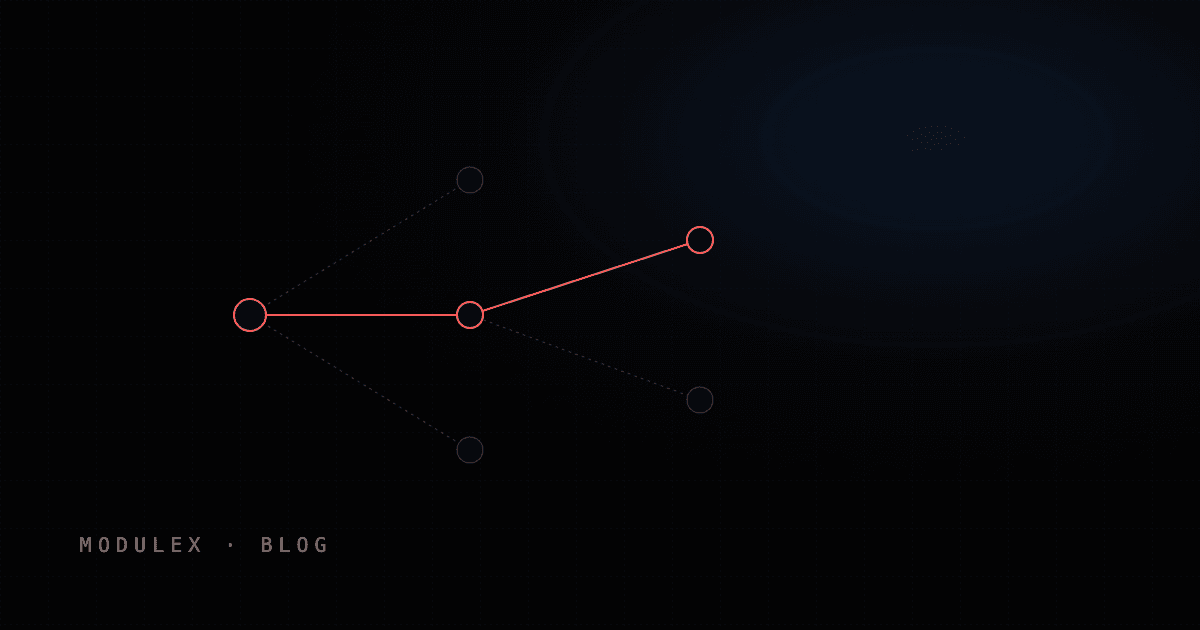 An agent node selecting one path through a graph of possible tools