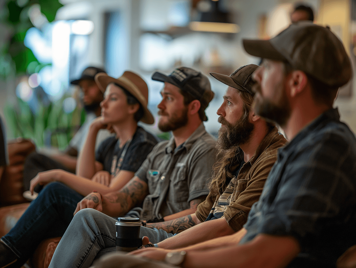 The team listening in a session retrospective